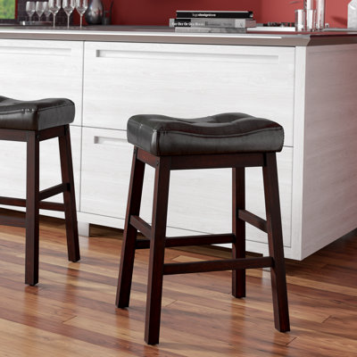 Counter (24"-27") Leather Bar Stools You'll Love in 2020 | Wayfair